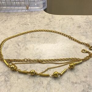 Elegant Gold Chain Belt